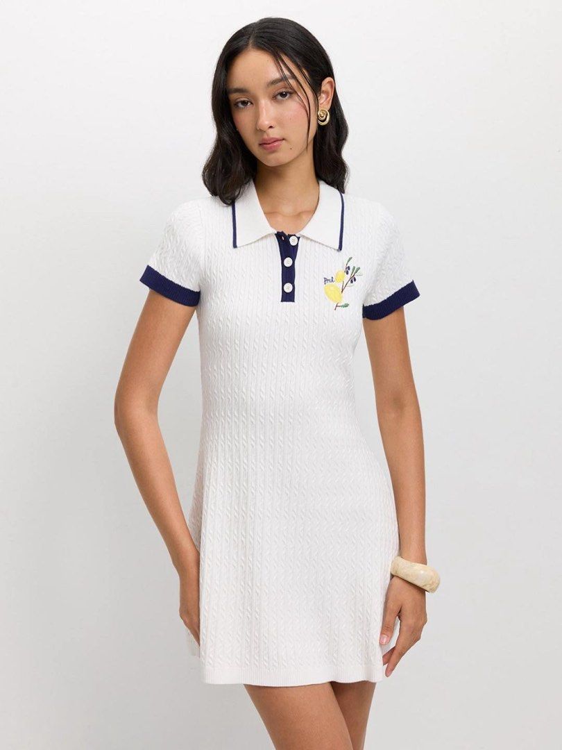 POMELO EMBROIDERED RIB COLLAR DRESS (Category: Dresses) located in Quezon City. Submitted by fashionblvdph02 (Listing ID 1460155728, Image 2). Description: XL on tag waist 32-40”; length 35” stretchable HIGH quality ALMOST New.