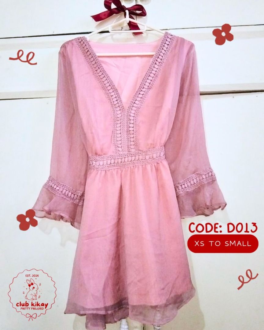 PRELOVED DRESSES PART 2 (Category: Dresses) located in San Fernando. Submitted by clubkikay (Listing ID 1460203006, Image 3). Description: 🎀 DRESSING UP, KIKAY STYLE 🎀 she’s cute, she’s pretty, and she’s only ₱150 🥹💗 👗 ₱150 only ♡ preloved ♡ good condition ♡ may have minimal signs of wear/flaws ♡ one & only piece ✨ **PLEASE MANAGE YOUR EXPECTATIONS** ✨ These are preloved clothes, so expect minor signs of use or imperfections. . 💌 📦 Shippin