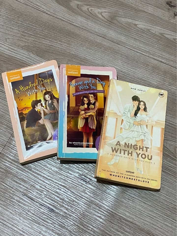 Preloved Wattpad Books (Category: Storybooks) located in Manila. Submitted by itzakimiks (Listing ID 1460209078, Image 2). Description: Just Fall in love Again - ₱75 Tayo Nalang - ₱75 Caught In His Arm - ₱75 548 Heartbeats - ₱75 A Hundred Days with you Trilogy Set - ₱250 TAKE ALL - ₱500 Location: Las Pinas can do: lalamove or JnT can negotiate if take all .