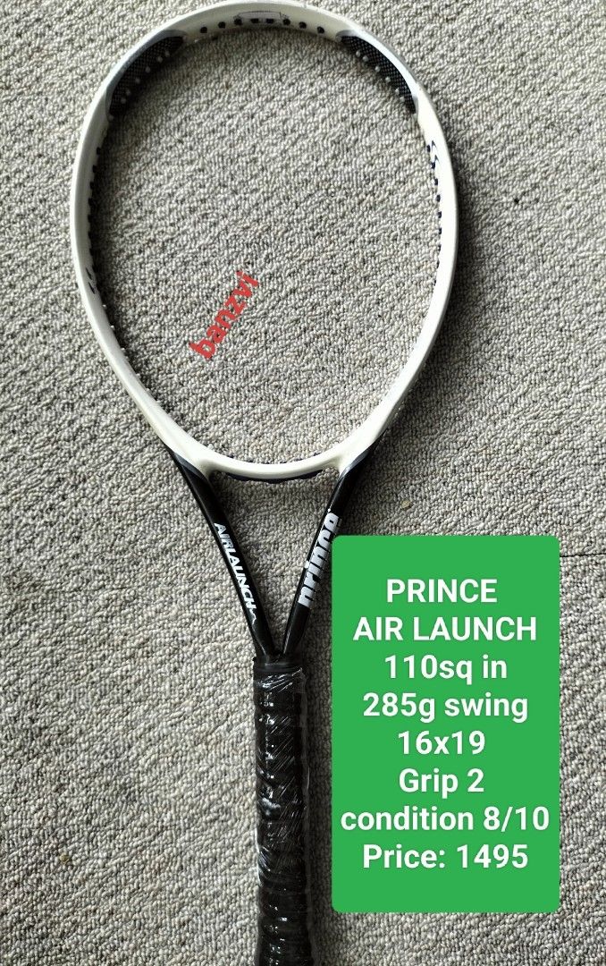 Prince Tennis Racket (Category: Racket and Ball Sports) located in Cainta. Submitted by banzvi73 (Listing ID 1460199134, Image 3). Description: 💯 original shipping Nationwide prices posted on each picture .