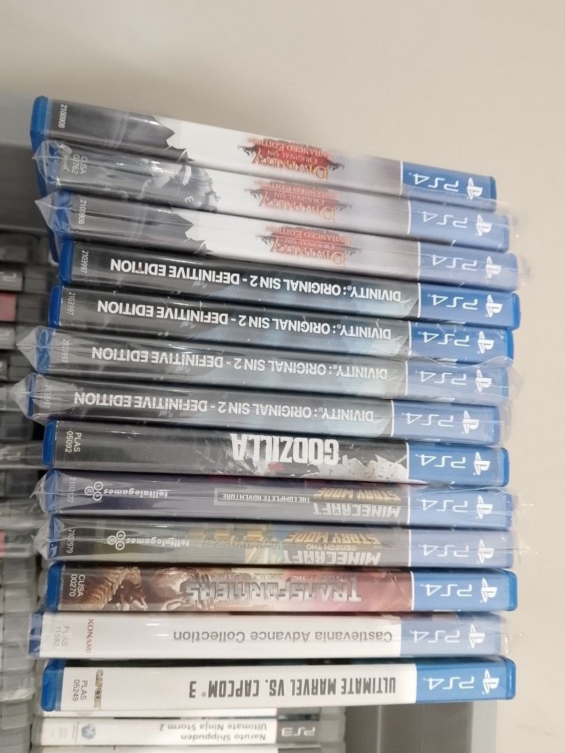 PS4 Games Bundle - Divinity, Minecraft, Godzilla, Transformers & More (Category: PlayStation) located in Manila. Submitted by coolowl-156047 (Listing ID 1460162404, Image 1). Description: can ship lbc same day .