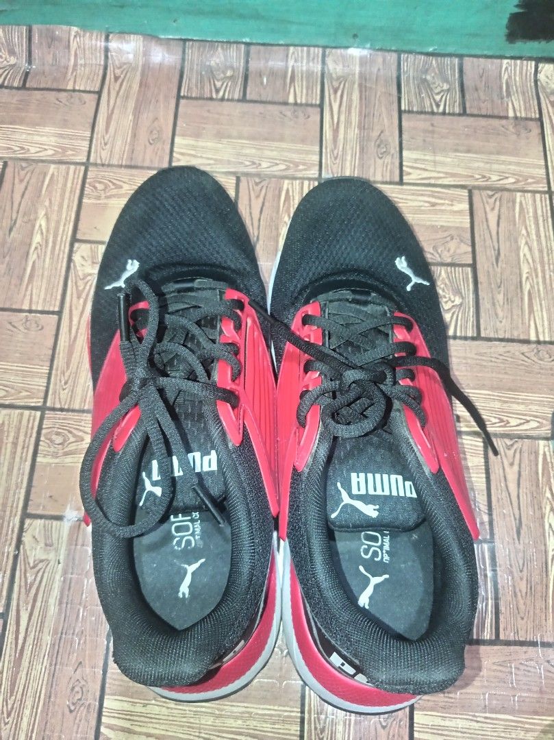 PUMA Pacer Future sneakers (Category: Sneakers) located in Quezon City. Submitted by vynnn26 (Listing ID 1460151945, Image 1). Description: - Puma Running Shoes - Color: Black and Red - Size: Men's US 9.5 - Features: Lightweight and comfortable - Ideal for: Workouts or casual wear - Origin: Made in China.