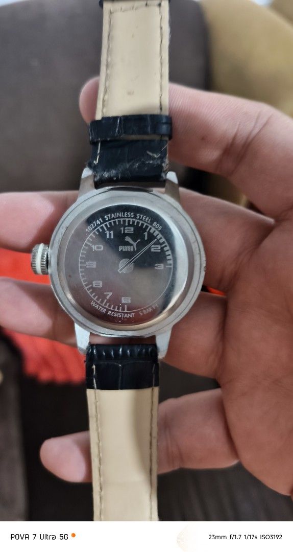 Puma watch unisex (Category: Luxury Watches) located in Quezon City. Submitted by junseller18 (Listing ID 1460187953, Image 2). Description: new battery - Brand: Puma - Gender: Unisex - Condition: Good - Strap: Black - Design: Classic and clean - Water Resistant: 5 Bar - Material: Stainless Steel - Meetup location: Fairview Terraces, Quezon City.