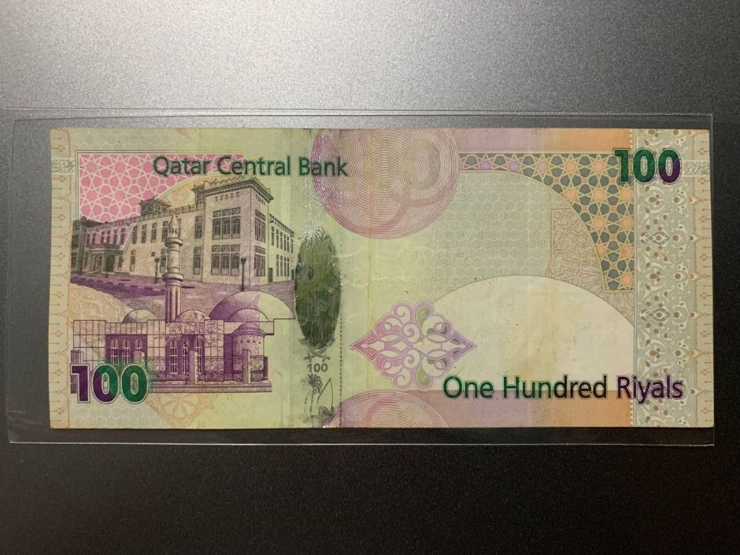 Qatar 100 Riyals Banknote (Category: Currency) located in Indang. Submitted by vykolektor (Listing ID 1460187377, Image 2). Description: Qatar 100 riyals Condition in photos.