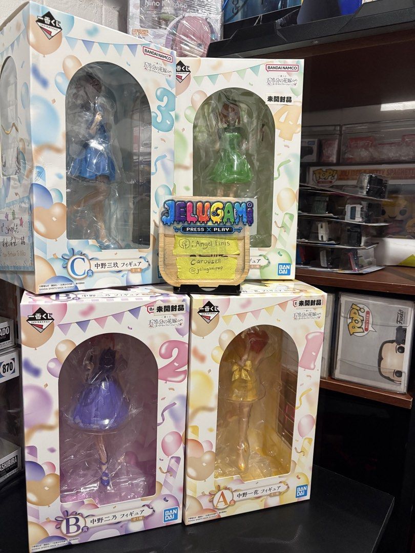 Quintessential quintuplets Celebration ichibankuji (Category: Designer & Blind Box Toys) located in Manila. Submitted by jelugamipxp (Listing ID 1460226560, Image 1). Description: Quintessential quintuplets Celebration ichibankuji 799 each nego pagtake all.