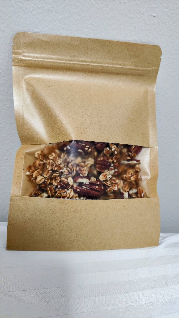 Raisin & Orange Granola — 250g (Category: Homemade Bakes) located in Quezon City. Submitted by robbie923 (Listing ID 1460162008, Image 1). Description: 🍊 Raisin & Orange Granola — 250g Crunchy homemade granola with sweet raisins, toasted oats & pecans, sunflower and sesame seeds, with a delicious hint of orange, honey, and maple syrup. 🍊🍯 * Picture has dried mangoes which are not available ✨ Perfect for: 🥣 Breakfast & yogurt 🥛 Milk & smoothi