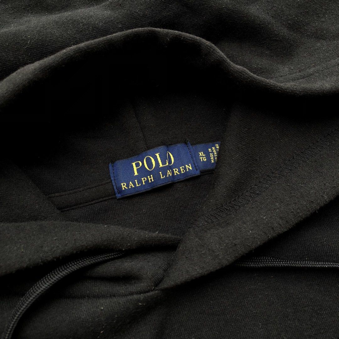 Ralph Lauren black hoodie jacket (Category: Coats, Jackets and Outerwear) located in Cavite. Submitted by nicepicker (Listing ID 1460129073, Image 3). Description: Size on Tag: XL Dimension: 26 x 28 Condition: 9.5/10 Flaws: None .