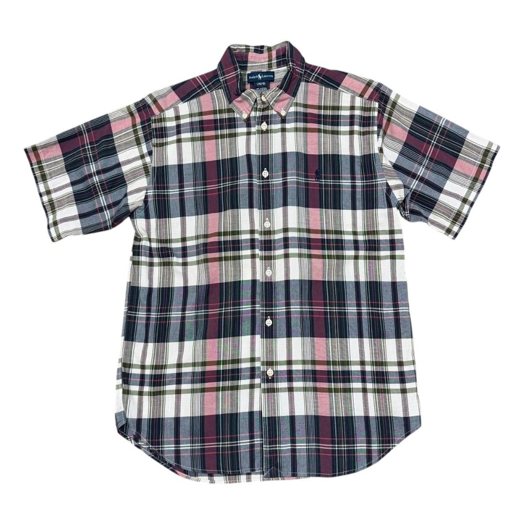 RALPH LAUREN CHECK PLAID BUTTON DOWN TO SHIRT (Category: Formal Shirts) located in Dinalupihan. Submitted by aizzeestuffs (Listing ID 1460204939, Image 1). Description: Length:27.5" Width:19.5" Shoulder:17" Color may vary due to lighting. Pm for more Details. Old Money Luxury Designer..