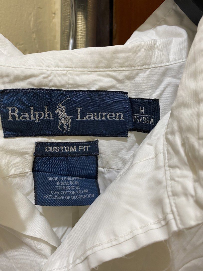 Ralph Lauren Small Pony White L/S (Category: Formal Shirts) located in Manila. Submitted by haveago0dthrift (Listing ID 1460148498, Image 3). Description: Width 22.5 Length 26.5.