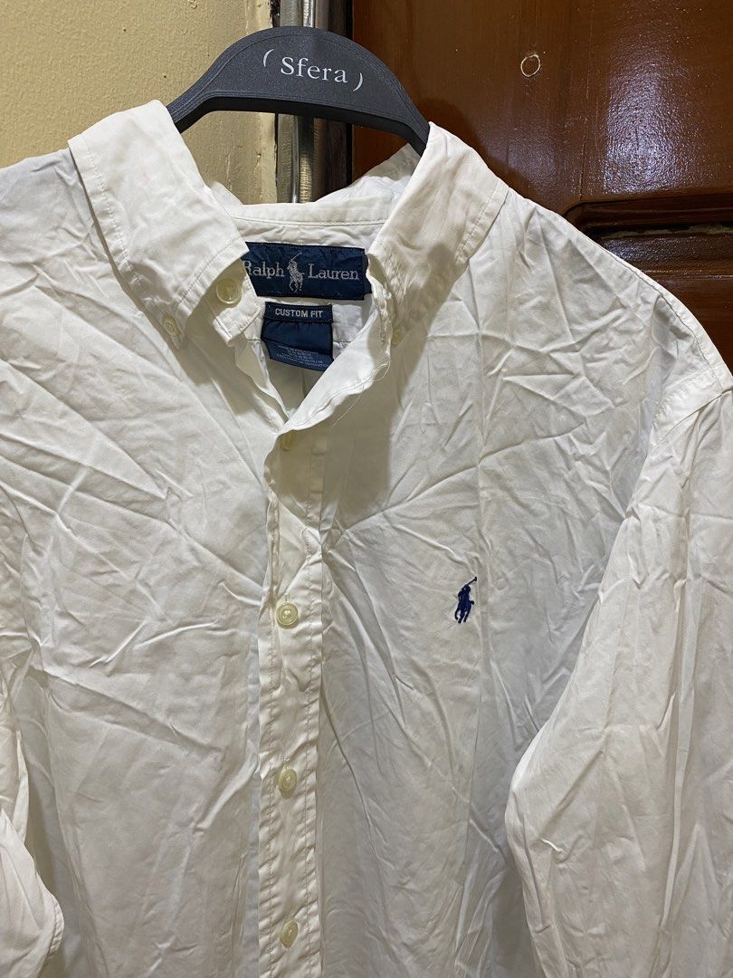 Ralph Lauren Small Pony White L/S (Category: Formal Shirts) located in Manila. Submitted by haveago0dthrift (Listing ID 1460148498, Image 2). Description: Width 22.5 Length 26.5.