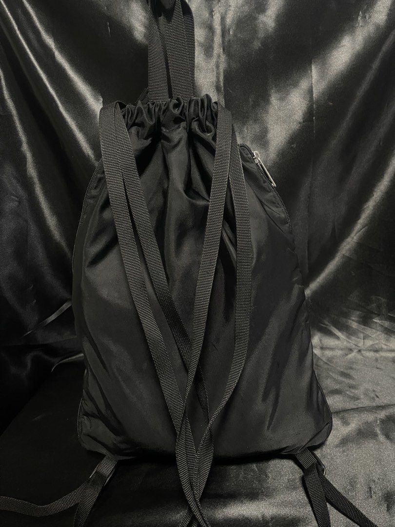 Rare 90’s ADIDAS Drawstring Bag (Category: Backpacks) located in Manila. Submitted by Ms.Joycee (Listing ID 1460105844, Image 3). Description: Still in EXCELLENT CONDITION ✨ •Material: polyester •Closure: Drawstring, Snap button, & zipper •Adjustable cord straps •Zippered front compartment •Large open compartment •Style: Sports / gym / casual •Lightweight.