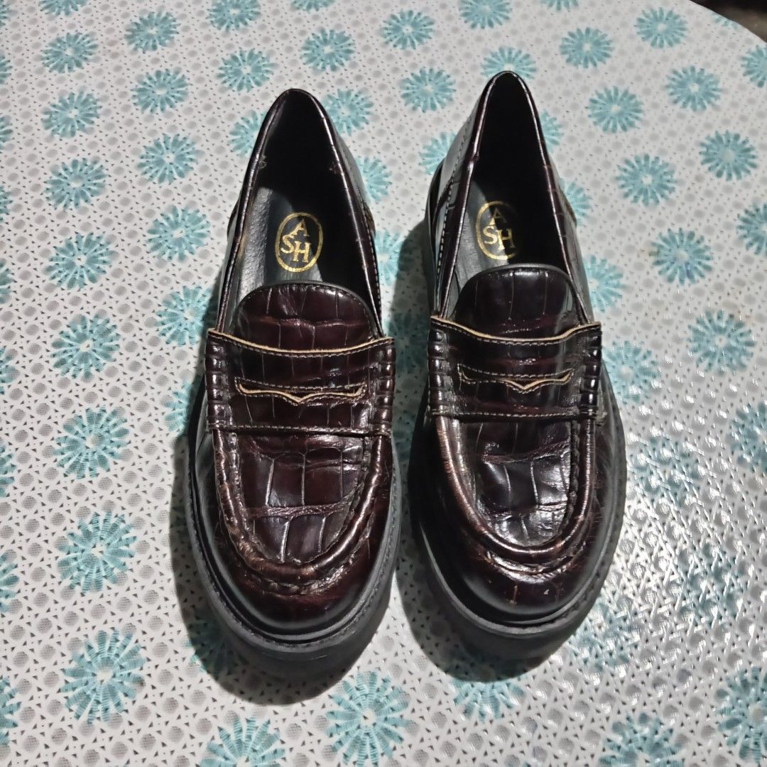 Rare Ash Chunky Platform Crocode leather loafers (Category: Loafers) located in Polomolok. Submitted by instajunk.phv2 (Listing ID 1460264781, Image 1). Description: Rare Ash Chunky Platform Crocode leather loafers Size 37/24 cm Good as new No flaws 1599php+sf.