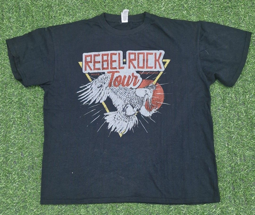 Rebel rock tour semi crop (Category: Tshirts & Polo Shirts ) located in Pili. Submitted by the_g_thrift (Listing ID 1460243641, Image 1). Description: size large on tag dimes: 22 x 25 excellent.