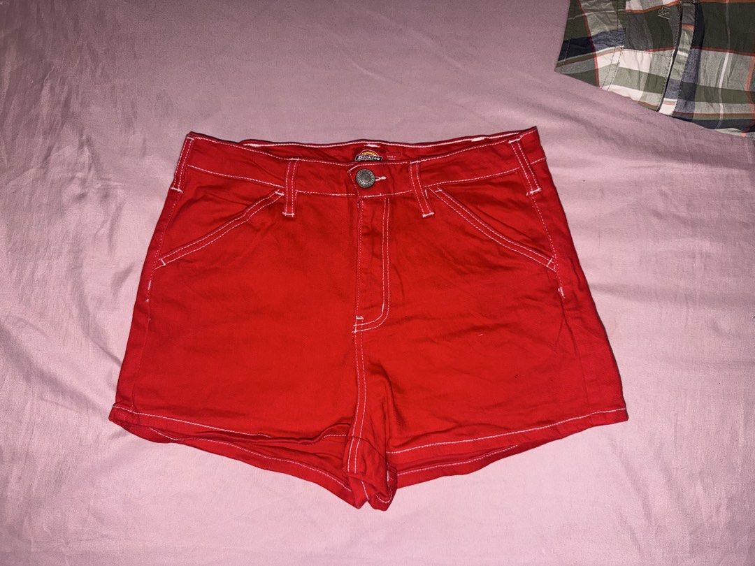 Red Dickies Shorts Size 9/29 (Category: Shorts) located in Manila. Submitted by maureenn10 (Listing ID 1460137235, Image 2). Description: - Cute red Dickies shorts - White contrast stitching throughout - Classic workwear style - Great for summer - Size: 9/29 - Made in China.