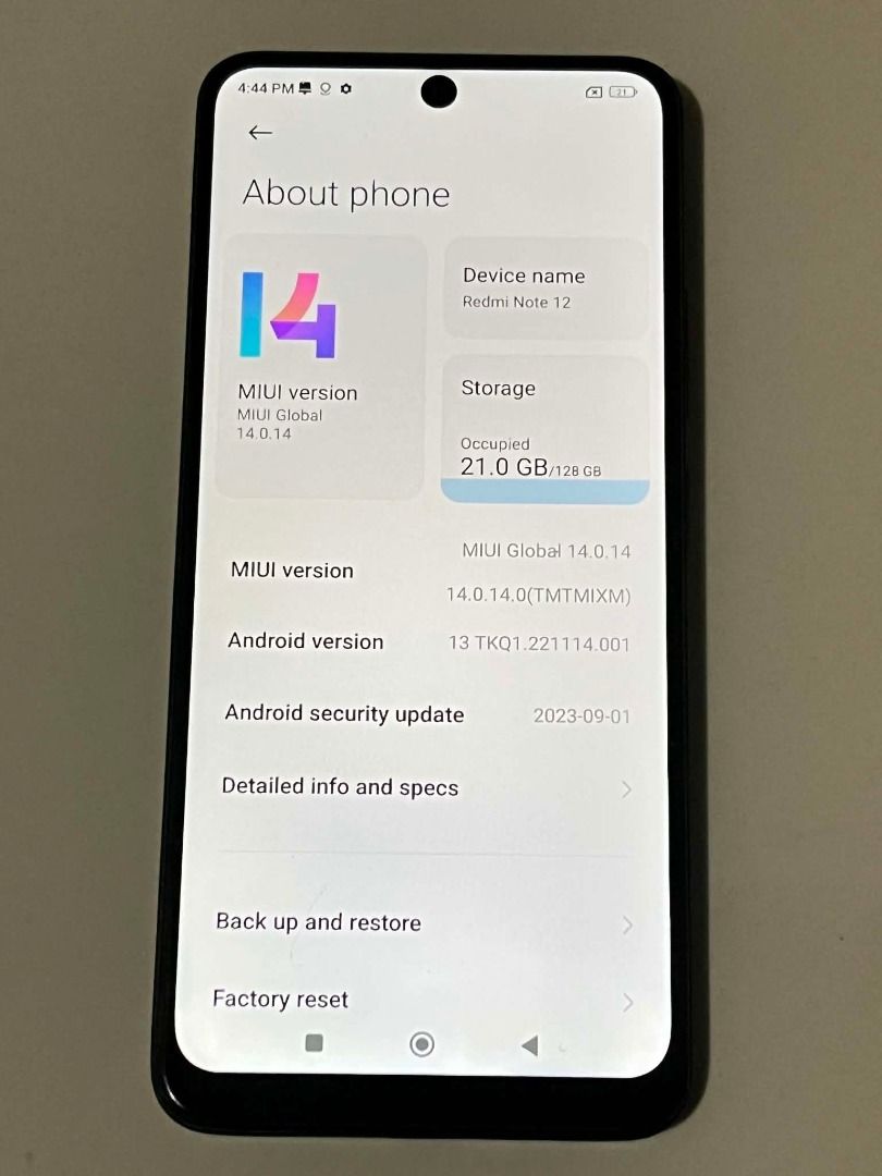 Redmi Note 12 (Category: Xiaomi) located in Pasig City. Submitted by renzoqhav (Listing ID 1460195515, Image 3). Description: .