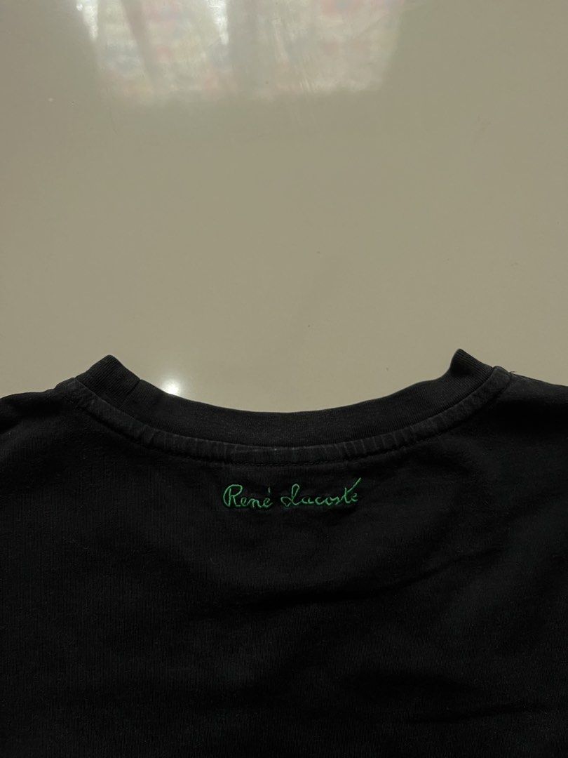 Rene Lacoste tshirt (Category: Tshirts & Polo Shirts ) located in Lapu Lapu. Submitted by jhonrener41426 (Listing ID 1460126555, Image 3). Description: Fit to small / medium Unisex Dimes 21x24 (boxy fit) Excellent condition Color rate 9.5/10 Authentic Issue none .