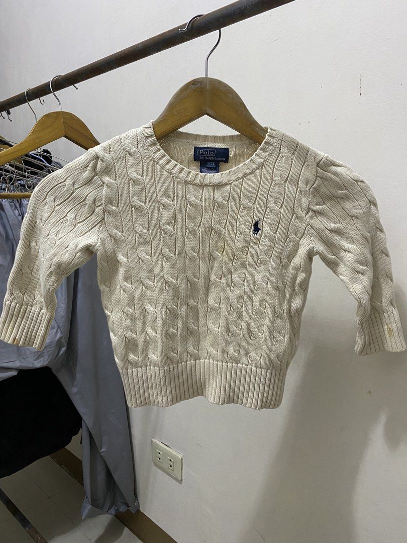 RL Knitted Longsleeve for Kids (Category: Luxury Apparel) located in Lucena. Submitted by catherineluces18 (Listing ID 1460239086, Image 1). Description: unisex 12"width 14"length has washable stains no flaws need wash.