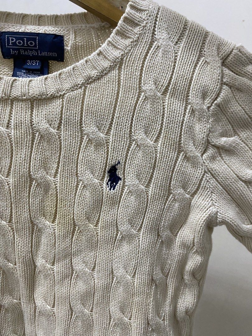 RL Knitted Longsleeve for Kids (Category: Luxury Apparel) located in Lucena. Submitted by catherineluces18 (Listing ID 1460239086, Image 2). Description: unisex 12"width 14"length has washable stains no flaws need wash.