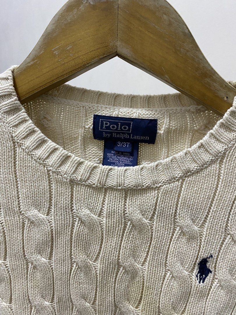 RL Knitted Longsleeve for Kids (Category: Luxury Apparel) located in Lucena. Submitted by catherineluces18 (Listing ID 1460239086, Image 3). Description: unisex 12"width 14"length has washable stains no flaws need wash.