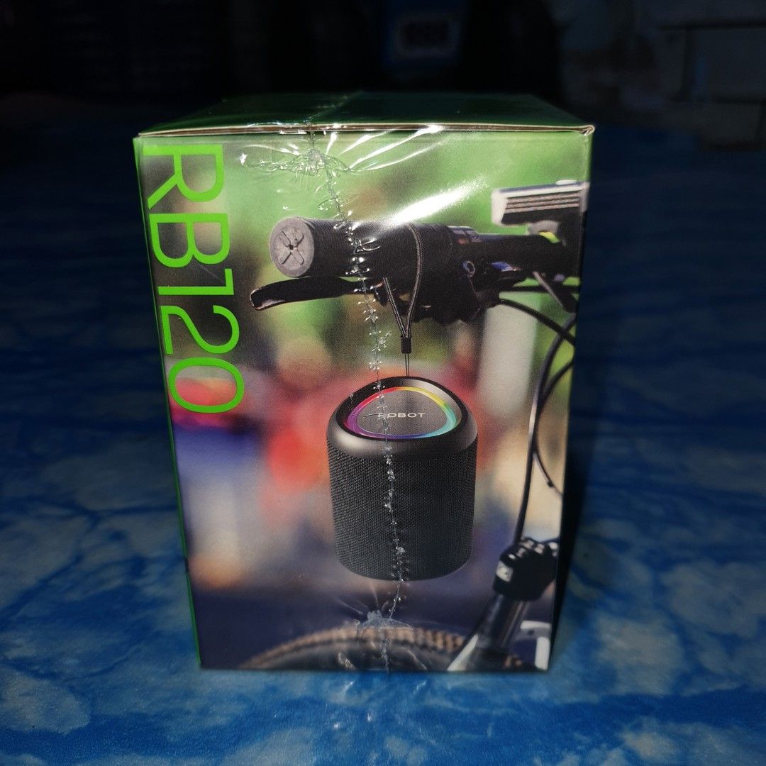 ROBOT RB120 Bluetooth Speaker with RGB Lights (Category: Soundbars, Speakers & Amplifiers) located in Manila. Submitted by jannagacusan (Listing ID 1460230746, Image 2). Description: - ROBOT RB120 Portable Bluetooth Speaker - Wireless connection via Bluetooth 6.0 - Features vibrant RGB lights - TWS (True Wireless Stereo) function supported - Water-resistant design - Ideal for music on the go.