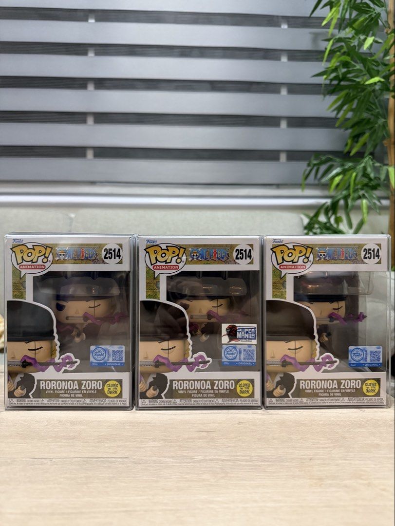 Roronoa Zoro GITD SMCC Funko Pop (Category: Designer & Blind Box Toys) located in Manila. Submitted by collectors_hq (Listing ID 1460291012, Image 2). Description: New Arrivals for my fellow Collectors🔥 Roronoa Zoro GITD- 1,400 Roronoa Zoro GITD SMCC sticker- 1,900 📌Authentic 📌Protectors Included🛡️ 📌Box Condition 8.8 above unless stated otherwise👌🏻 📸 You may request for more pics of the item through dm📩 🏦Payment: Gcash/BPI 🚚Shipping: L