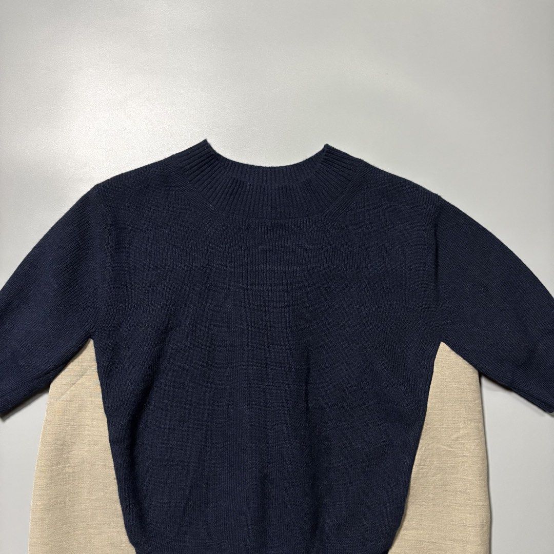 Sacai Navy & Beige Suiting Mix Blouses Knitted (Category: Luxury Apparel) located in Tayabas. Submitted by tayabaskartell (Listing ID 1460192716, Image 2). Description: .