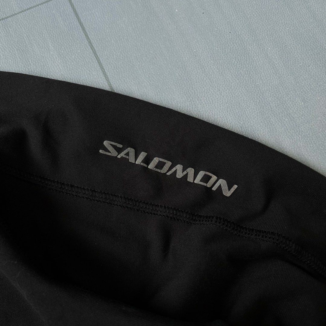 Salomon HalfZip ActiTherm DriFit (Authentic) (Category: Coats, Jackets and Outerwear) located in Cavite. Submitted by newclassicwear (Listing ID 1460182523, Image 3). Description: Size L On Tag (21width 25length) Excellent Condition. 9.8 Honest Color Rate None Any Issue - Black Salomon pullover - Features a 1/4 zip neckline - Equipped with ActiTherm technology for warmth - Soft fleece lining inside - Salomon logo detail on the sleeve - Ideal for 