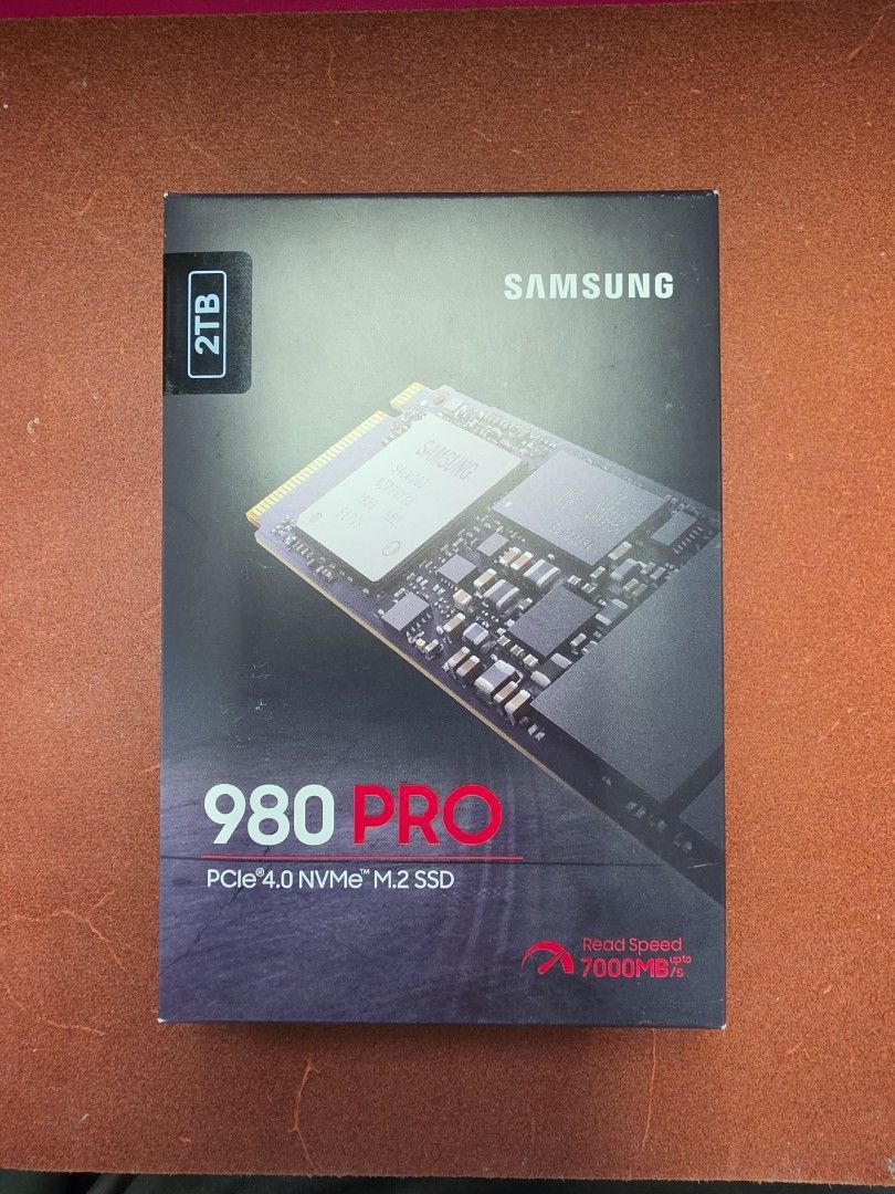 Samsung 980 PRO 2TB PCIe 4.0 NVMe M.2 SSD （分類：硬碟及儲存器）位於 Hong Kong。 由 oscar204 提交（商品編號 1460233520，圖片 1）。簡介： PCIe 4.0 NVMe 介面，讀寫速度超快，高達 7000MB/s。適合打機、剪片、日常使用。。