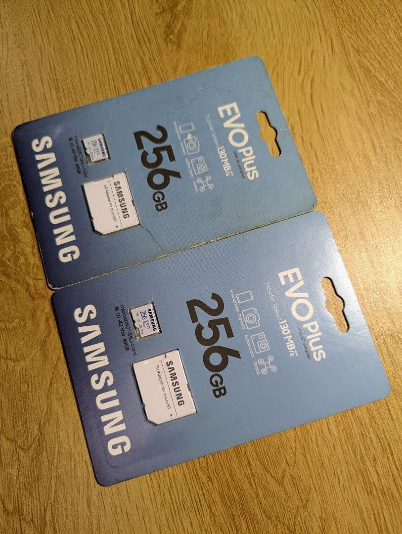 Samsung EVO Plus 256GB microSDXC Memory Card (Category: Memory & SD Cards) located in Manila. Submitted by looterzrack.ph (Listing ID 1460262175, Image 2). Description: Performance & Speed ​Transfer Speed: Up to 130 MB/s read speeds via UHS-I interface. ​Speed Ratings: Class 10, U3, and V30 ratings ensure smooth recording and playback of 4K UHD and Full HD video. ​App Performance: A2 rating provides faster app loading and smoother performance whe