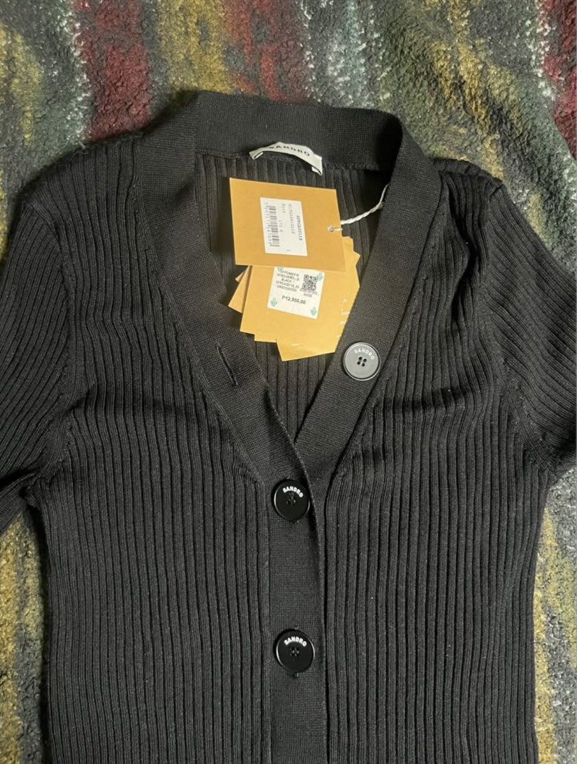 Sandro Knit Sweater (Category: Luxury Apparel) located in Manila. Submitted by koifish4 (Listing ID 1460108618, Image 2). Description: Original Sandro Knit Sweater Still has the tag on it, Never been used or worn Original Price is 12,950 Size: Small Bought at Sandro BGC High Street Central .