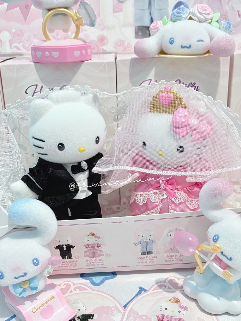 Sanrio Hello Kitty & Dear Daniel Wedding Plush Toys (Category: Plushies & Soft Toys) located in Manila. Submitted by cinnadump.2 (Listing ID 1460191292, Image 2). Description: - Adorable Kitty and Dear Daniel wedding plushies - Dressed in charming wedding attire - Ideal for collectors or as a thoughtful gift - Comes in original packaging - Perfect for display or cuddling.