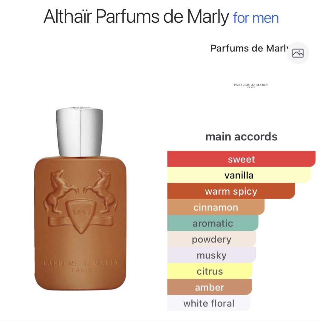 SC PDM Althair 100ml EDP 🇦🇪 (Category: Fragrance & Deodorants) located in Taguig. Submitted by makeupgoodiess (Listing ID 1460194517, Image 2). Description: 2 slots Guaranteed long lasting 💯 LEGIT FROM UAE PERFUMES 🇦🇪 .