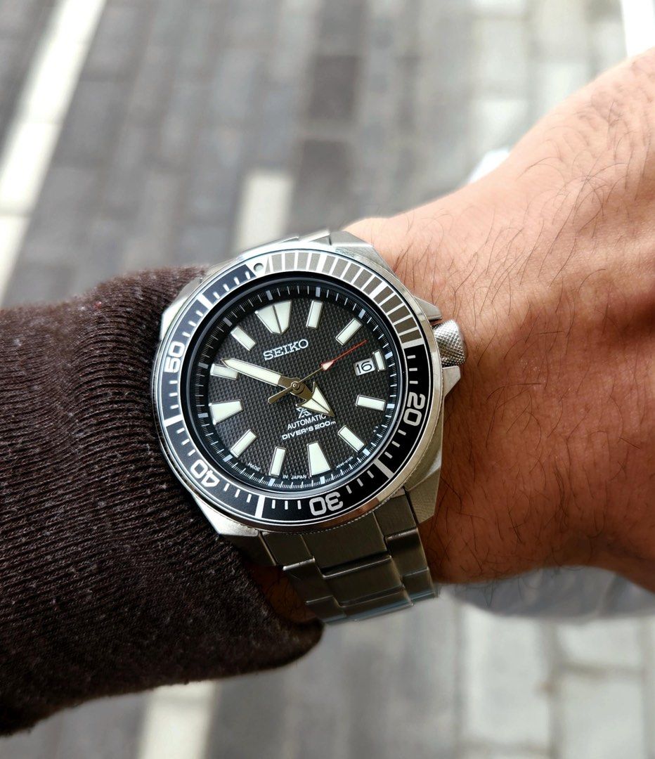 Seiko Samurai SRPF03 (Category: Men's Watches) located in Las Pinas. Submitted by watchdistrictph (Listing ID 1460216113, Image 1). Description: •Brand new •Original / Authentic •Complete with hang tag, guarantee booklet/card and box •3-year warranty 📌Payment Methods: Credit Cards, Bank Transfers BPI, BDO, GCASH 📌Shipping: LBC -COD/COP, Lalamove/Grab within MM 📌Meet up: SM Southmall, ATC, Festival Mall, Evia Mall, Bacoor Blvd, ONE MALL Valenzu