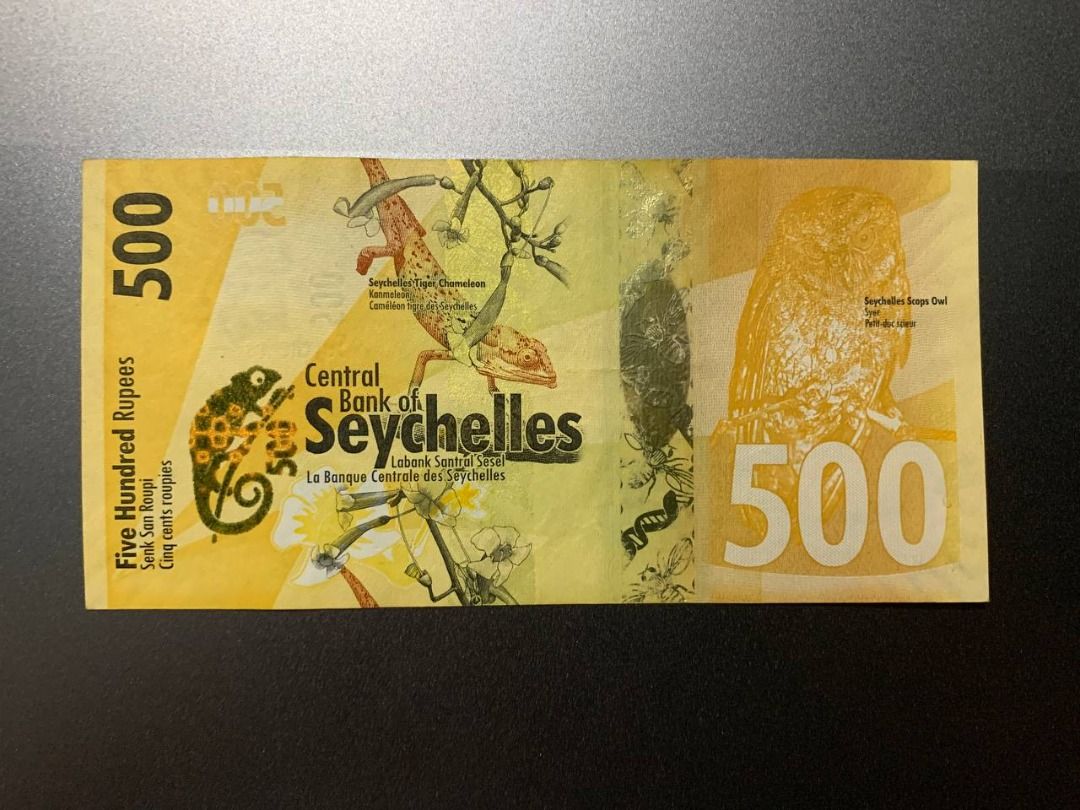 Seychelles 500 Rupees Banknote (Category: Currency) located in Indang. Submitted by vykolektor (Listing ID 1460189004, Image 2). Description: Seychelles 500 rupees Condition in photos.