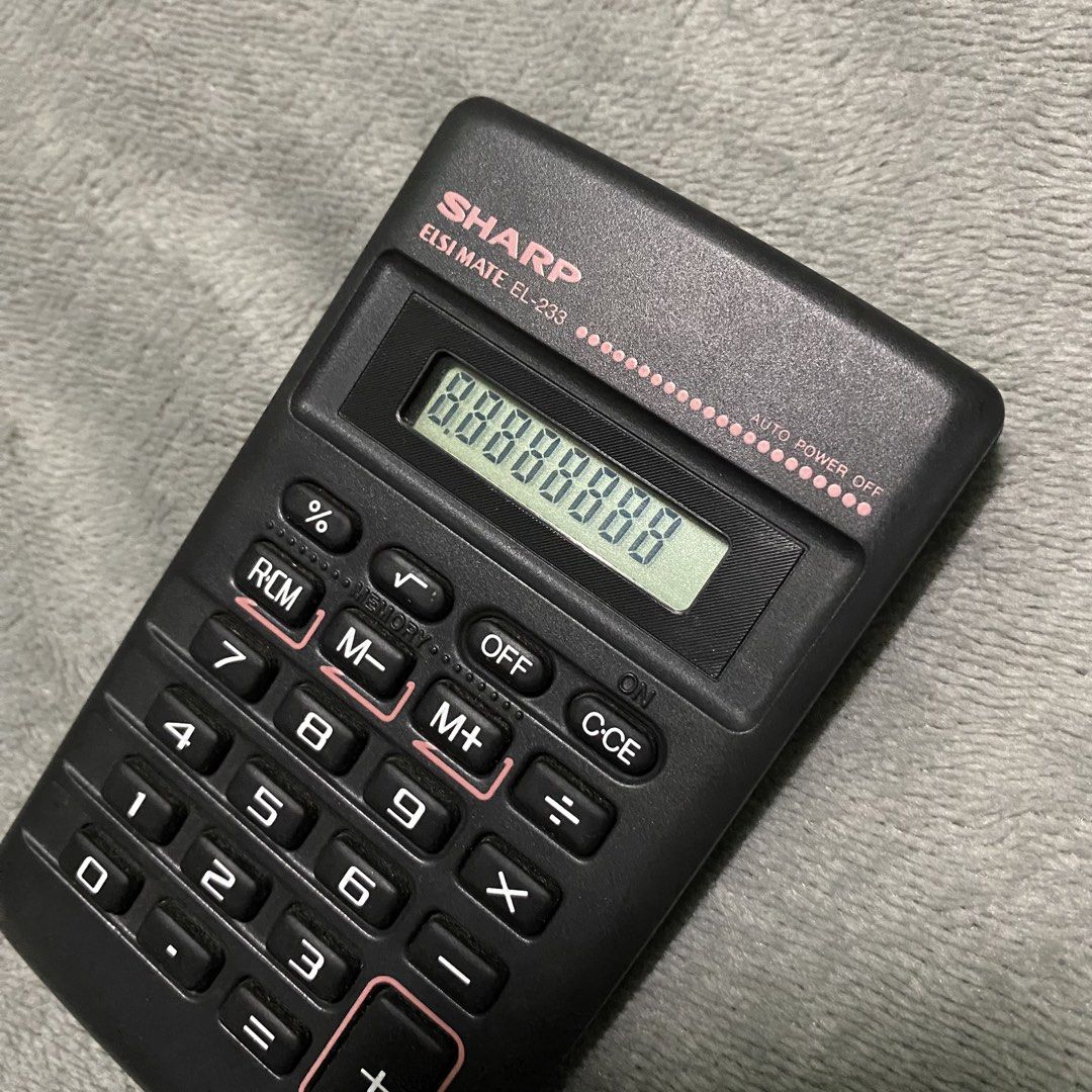 Sharp ELSI MATE EL-233 Compact Calculator |Small | Working | Casio | Japan Surplus | Anik Anik (Category: Office & Business Technology) located in Manila. Submitted by zarsak (Listing ID 1460280039, Image 3). Description: - Sharp ELSI MATE calculator - Model: EL-233 - Basic functions for everyday use - Includes memory functions - Auto power off feature - In good working condition - Ideal for school or office tasks.