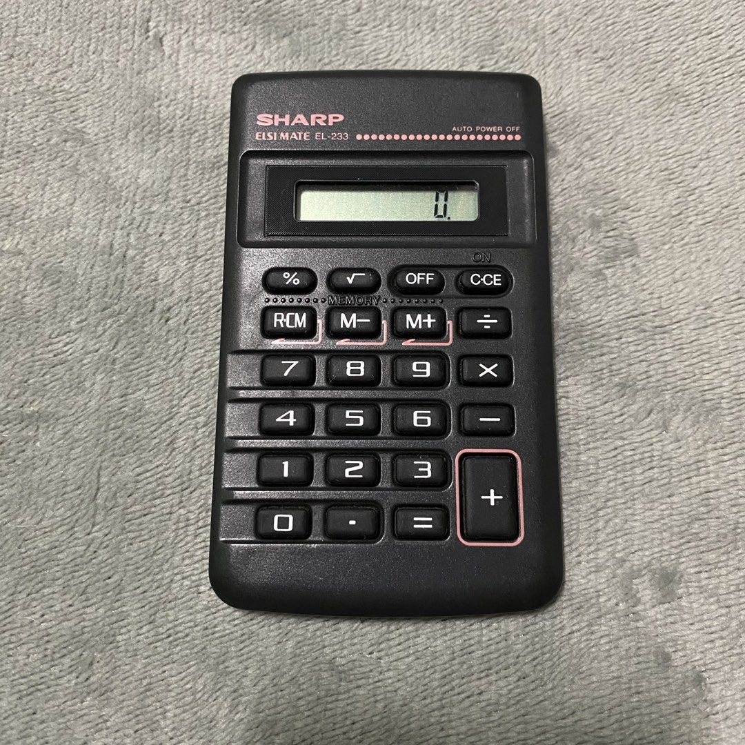 Sharp ELSI MATE EL-233 Compact Calculator |Small | Working | Casio | Japan Surplus | Anik Anik (Category: Office & Business Technology) located in Manila. Submitted by zarsak (Listing ID 1460280039, Image 2). Description: - Sharp ELSI MATE calculator - Model: EL-233 - Basic functions for everyday use - Includes memory functions - Auto power off feature - In good working condition - Ideal for school or office tasks.
