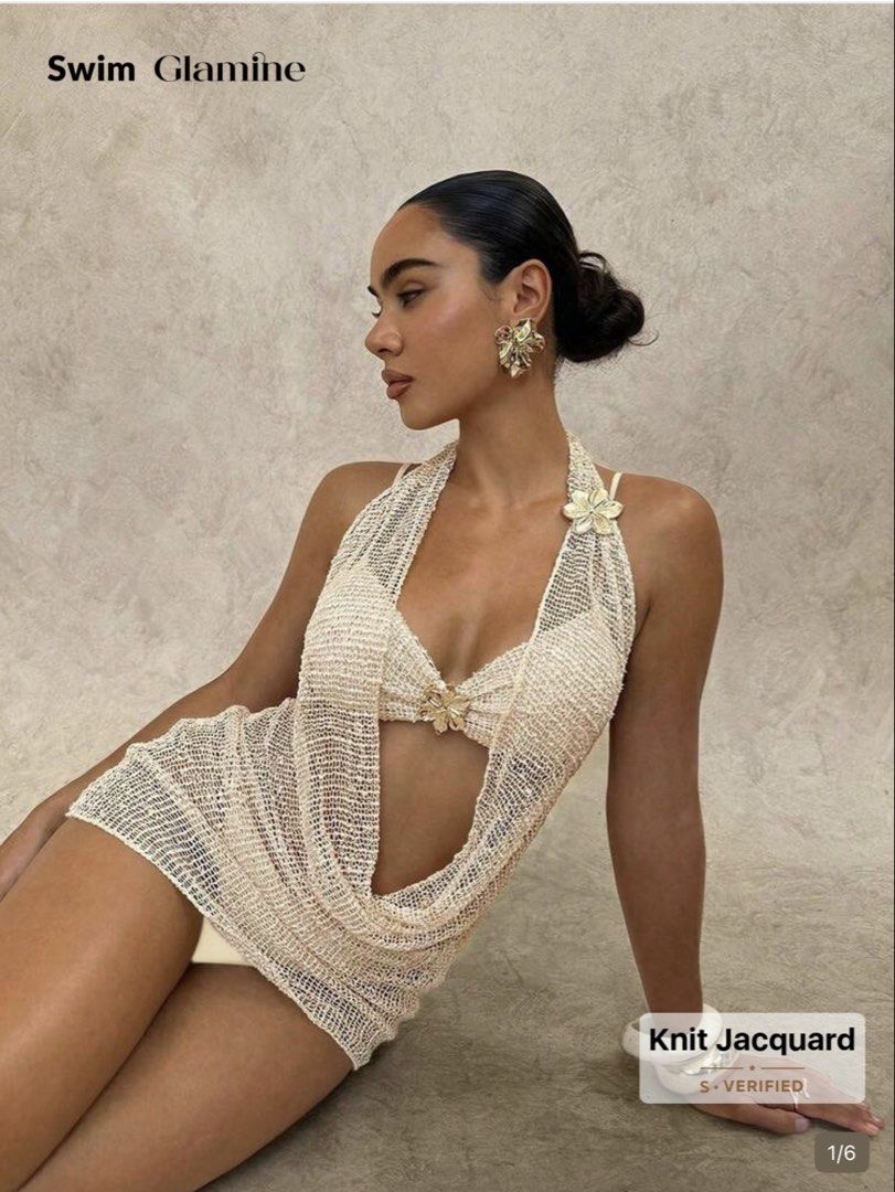 Shein Beige Bikini Cover Up (Category: Bikinis & Swimsuits) located in Quezon City. Submitted by akimbooo (Listing ID 1460297980, Image 1). Description: Used once only Height: 5’1 Waistline: 29 Bust: 36.