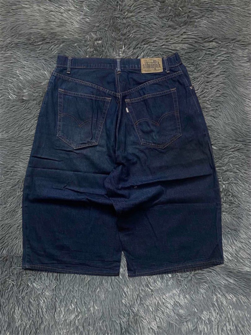 Silver Tab Levis Long Jorts (Category: Shorts) located in Santa Barbara. Submitted by keldude (Listing ID 1460209944, Image 1). Description: W 34 L 30 T 16 Hem 13.5.