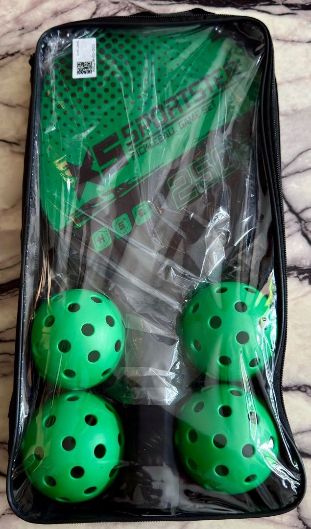 Pickleball Rackets Set and 4 Pickle Ball (Category: Racket and Ball Sports) located in Makati City. Submitted by sapnasajnani (Listing ID 1460141169, Image 3). Description: Hi! I am selling brand new sealed Pickleball set, complete with 2 pickleball Rackets with 4 pickleballs ALL for 549 pesos only. Meetups possible at Paseo de Magallanes makati or lalamove pickup / cash on delivery possible. Please let me know if interested. Thanks Specification