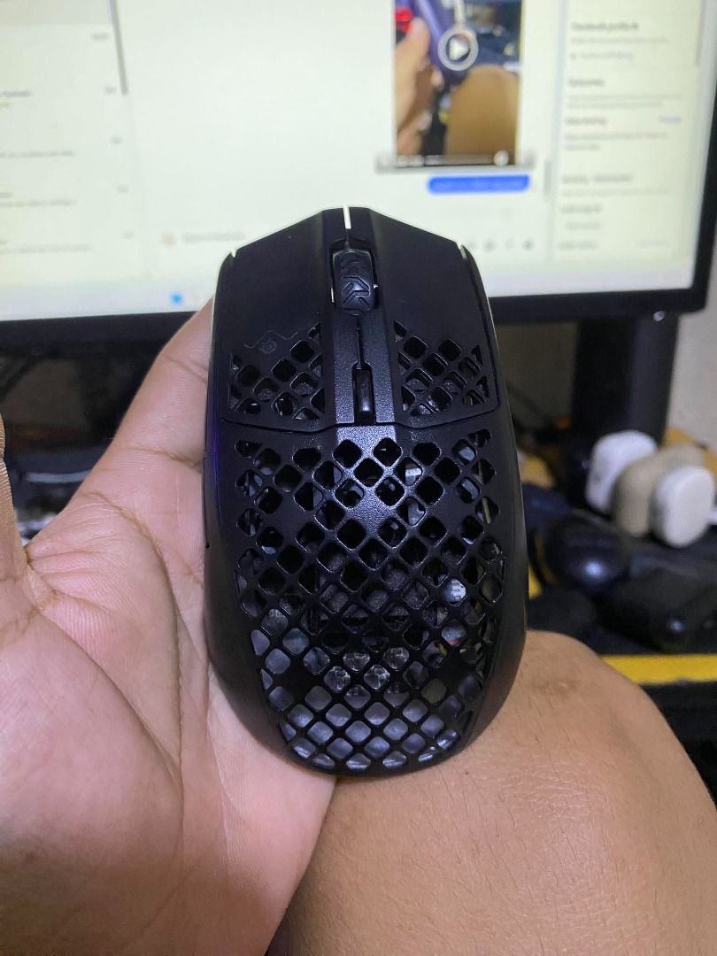 SteelSeries Aerox 3 (Category: Mouse & Mousepads) located in Quezon City. Submitted by shopnimark (Listing ID 1460209761, Image 1). Description: Lost dongle all working no issue at performance can switch light trough apps.