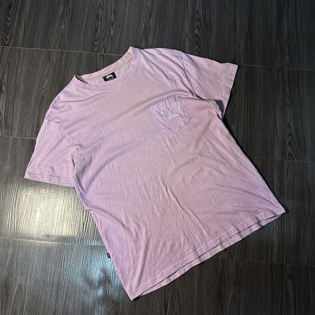 STUSSY (Category: Formal Shirts) located in San Jose del Monte. Submitted by xanthrift2.0 (Listing ID 1460280845, Image 3). Description: STUSSY PURPLE TEE color rate: 9.8/10 dimes: 21 x 28 (medium) ₱799 .
