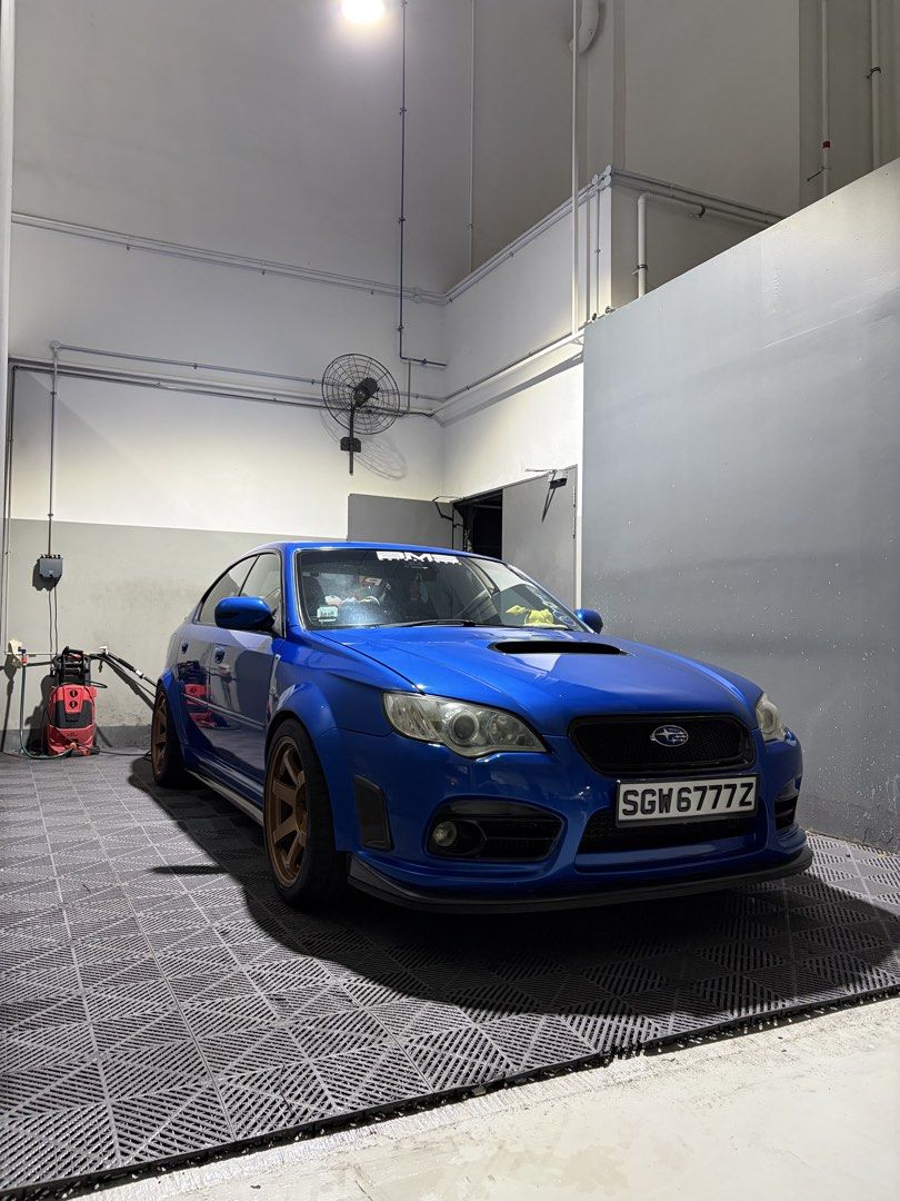 Subaru Legacy 2.5 GT (A) (Category: Used Cars) located in Singapore. Submitted by cookieaddict67 (Listing ID 1460249939, Image 1). Description: Cosworth short block Blouch 1.5XTR Forged conrod Forged piston Greddy blow off STI brembo STI semi bucket IKR rota rim Rebuilt and strengthen gearbox One and only wide body Front mount intercooler Rotational manifold KOYORAD aluminium radiator Tein flex Z Delta style front bumper DAMD custom wide fender K