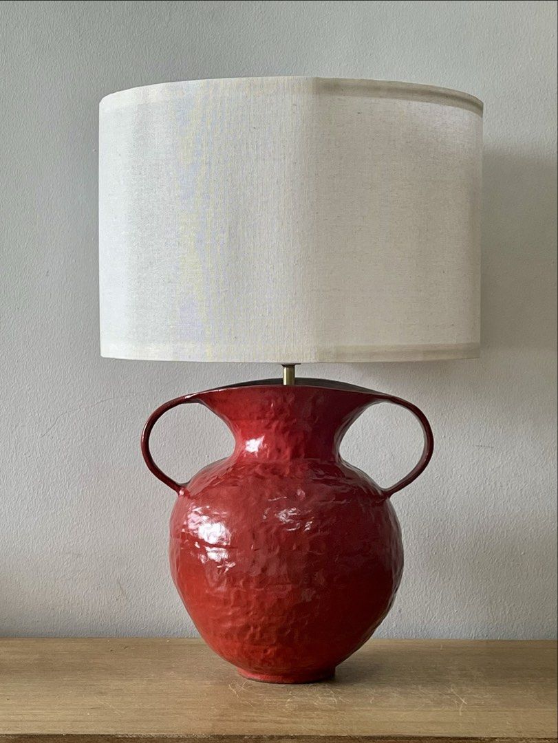 New Ceramic Table Lamp (SCARLET) (Category: Lighting) located in Mandaluyong City. Submitted by houseof1980 (Listing ID 1460212115, Image 3). Description: SCARLET Table Lamp Measures 30cm L x 30cm D x 48cm H Use E27 bulb 220v, wired Ceramic base .