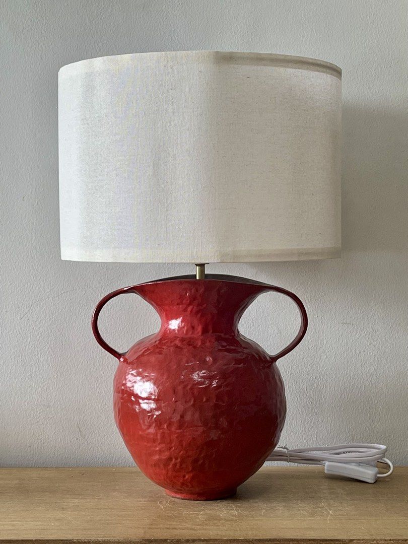 New Ceramic Table Lamp (SCARLET) (Category: Lighting) located in Mandaluyong City. Submitted by houseof1980 (Listing ID 1460212115, Image 2). Description: SCARLET Table Lamp Measures 30cm L x 30cm D x 48cm H Use E27 bulb 220v, wired Ceramic base .