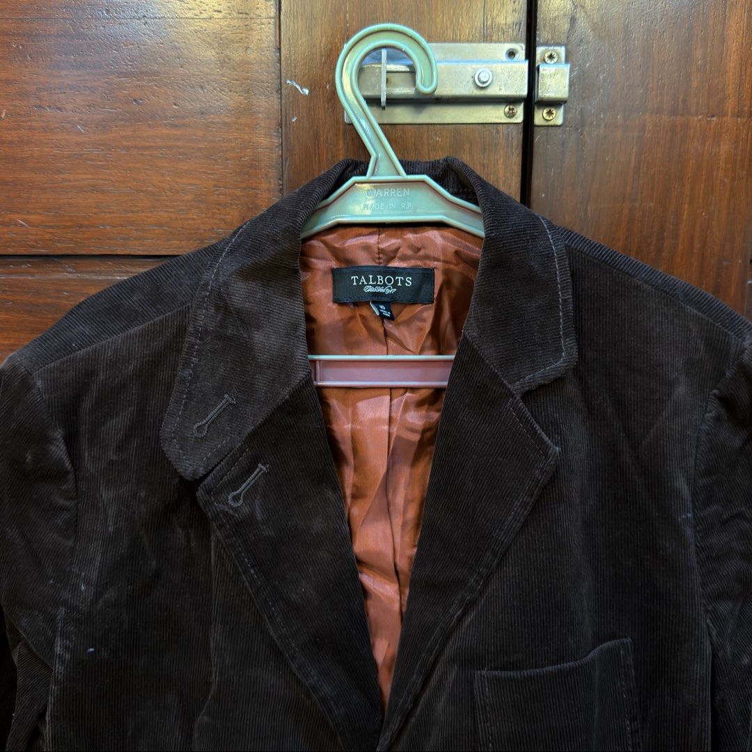 Talbots Corduroy Blazer Jacket (Category: Coats, Jackets and Outerwear) located in Cebu City. Submitted by shopjillscloset (Listing ID 1460262869, Image 3). Description: - no issues or stains - Size 10 (womens) - dark brown in person.