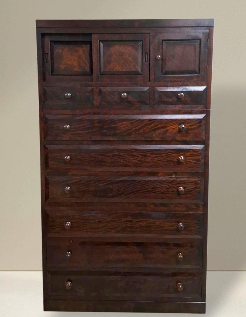 Tall Drawer Dresser (Category: Shelves, Cabinets & Racks) located in Quezon City. Submitted by dannikkishoppe2 (Listing ID 1460106081, Image 1). Description: Tall Drawer Dresser ‼️₱12000‼️ *solid, heavy wood *in good used condition Please manage your expectations as there might be minimal flaws. Color may vary due to lighting, it may appear darker or lighter in person. Check photos first before buying. Please refrain from purchasing if you are pa