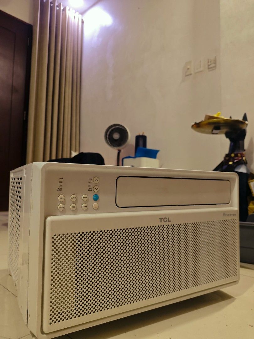 TCL Window Type Air Conditioner TAC-12CWI/UJE (Category: Air Conditioning and Heating) located in Quezon City. Submitted by lyn.22 (Listing ID 1460120430, Image 1). Description: - TCL Window Air Conditioner - Model: TAC-12CWI/UJE - Cooling Capacity: 12660 (3600-12950) kJ/h - Power Input: 1170 (220-1380) W - Comes with Remote Control - Outdoor Unit Waterproof Protection: IPX4 *Super sariwa, 3 months lang nagamit * Nagpalit ng split type kaya di na