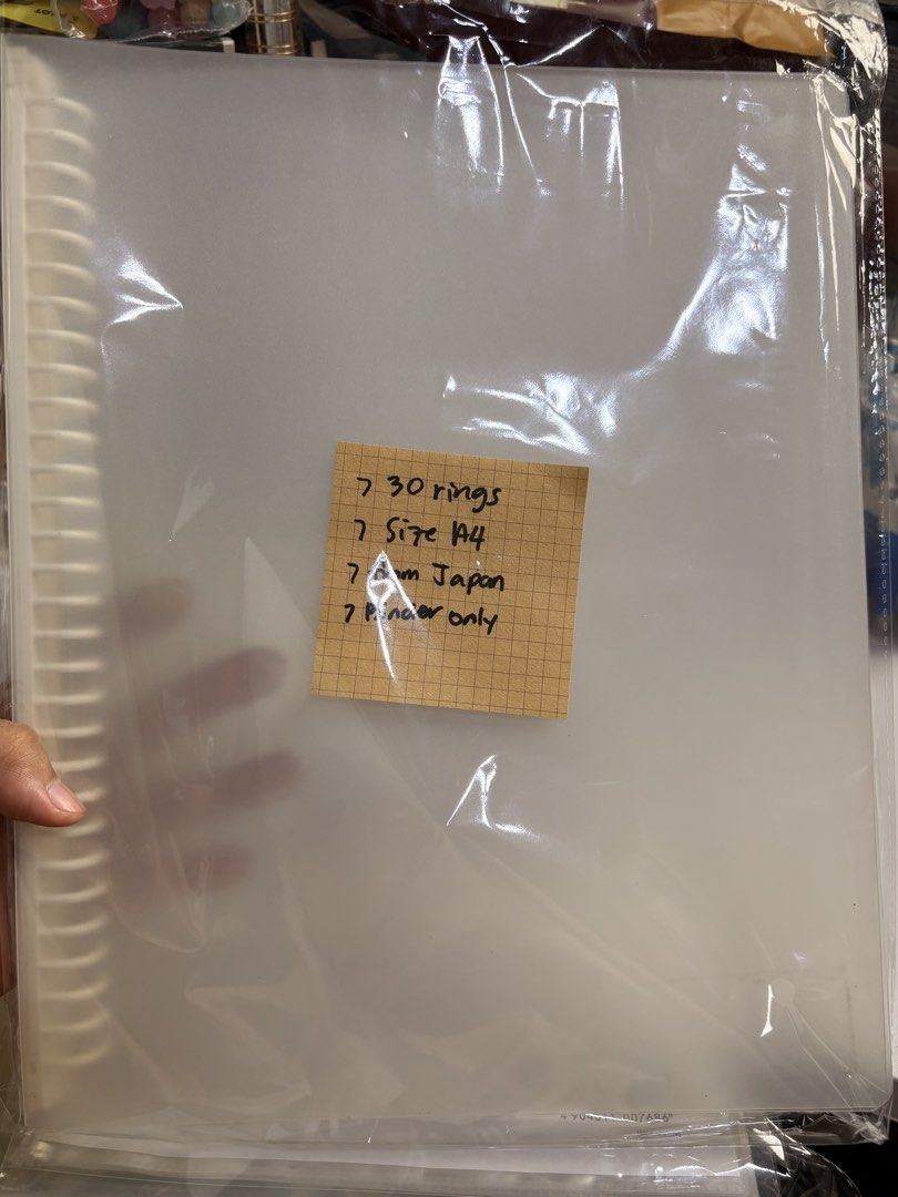 TEJI A4 Binder 30 Rings Made in Japan (Category: Stationery & School Supplies) located in Pasig City. Submitted by purplewingsph1 (Listing ID 1460108219, Image 1). Description: - A4 Size TEJI Binder - 30 Rings - Made in Japan - Frosted Translucent Cover - Ideal for organizing notes and documents - Binder only, pages not included PAYO Only. Strictly no COD. (Please view my Carousell profile for proof of legitimacy: purplewingsph1) Mode of payment: