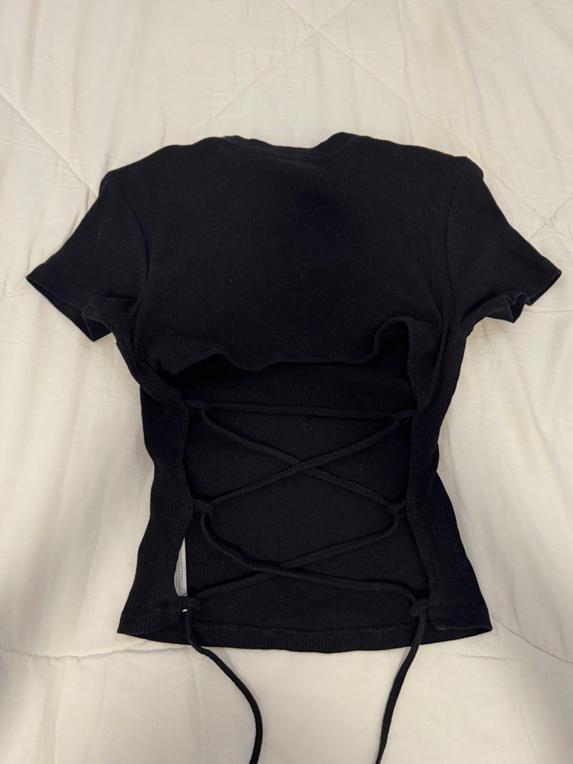 Terranova Black Cosmic Backless Top (Category: Shirts) located in Butuan. Submitted by notcwp (Listing ID 1460289504, Image 2). Description: size S.
