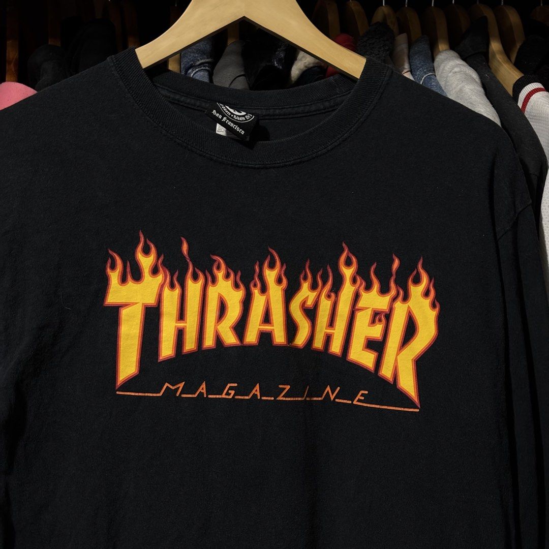 Thrasher Magazine Longsleeve Shirt (Category: Tshirts & Polo Shirts ) located in Caloocan City. Submitted by bonsatocha43876 (Listing ID 1460252516, Image 2). Description: - Authentic Black Thrasher Magazine longsleeve shirt - Features the iconic flame logo on the front - Size: 20 inches width, 27 inches length - Comes with complete original tags - Selling for only 700 pesos.